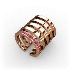 Simplon Yüzük - Rodolit garnet 14 ayar rose altın yüzük #1gftbn6