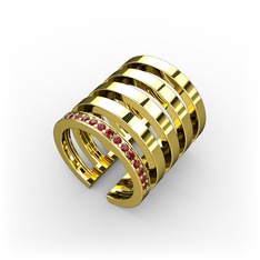 Simplon Yüzük - Garnet 925 ayar altın kaplama gümüş yüzük #a9rrbc