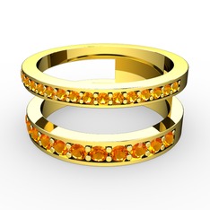 Sitrin 18 ayar altın yüzük