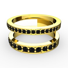 Zaria Yüzük - Siyah zirkon 14 ayar altın yüzük #1gw0gi9