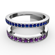 Zaria Yüzük - Lab safir ve ametist 925 ayar gümüş yüzük #1ulbxyv