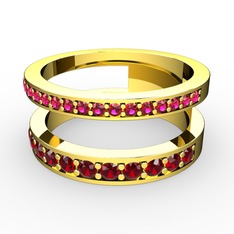 Rodolit garnet ve garnet 8 ayar altın yüzük