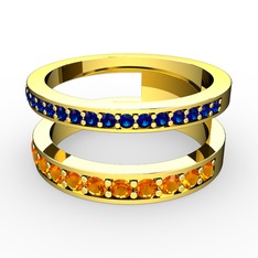 Zaria Yüzük - Lab safir ve sitrin 14 ayar altın yüzük #erwjyd