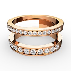 Zaria Yüzük - Beyaz zirkon ve swarovski 18 ayar rose altın yüzük #uxptwk