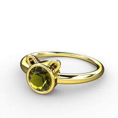 Peridot 14 ayar altın yüzük