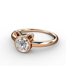 Swarovski 18 ayar rose altın yüzük