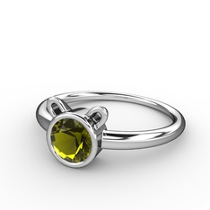 Peridot 925 ayar gümüş yüzük