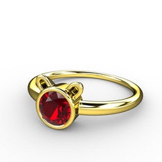 Garnet 8 ayar altın yüzük
