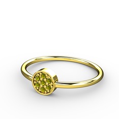 Peridot 14 ayar altın yüzük