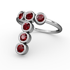 Hekza Yüzük - Garnet 925 ayar gümüş yüzük #1hqjqmm