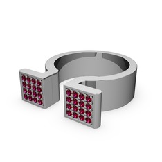 Rodolit garnet 925 ayar gümüş yüzük