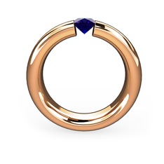 Davia Tektaş Yüzük - Lab safir 925 ayar rose altın kaplama gümüş yüzük #1swec7z