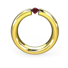 Garnet 14 ayar altın yüzük