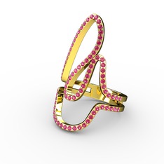 Elva Sarmaşık Yüzük - Rodolit garnet 8 ayar altın yüzük #g1o2q1