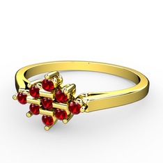 Merna yüzük - Garnet 18 ayar altın yüzük #ntn0wr