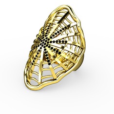 Siyah zirkon 14 ayar altın yüzük