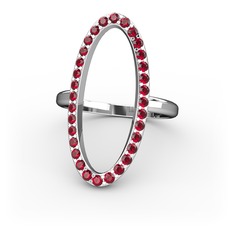 Garnet 925 ayar gümüş yüzük