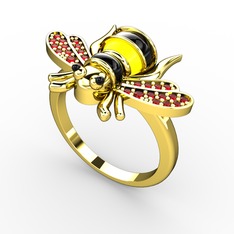 Garnet 8 ayar altın yüzük