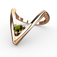 Victory Yüzük - Peridot 18 ayar rose altın yüzük #1uo9ryq