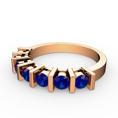 Alya Yüzük - Lab safir 8 ayar rose altın yüzük #1900drh