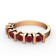 Alya Yüzük - Kök yakut 18 ayar rose altın yüzük #1t4pwvg