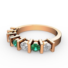 Alya Yüzük - Yeşil kuvars ve swarovski 18 ayar rose altın yüzük #qkjeu8