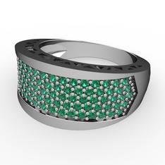 Hipnoz Yüzük - Yeşil kuvars 925 ayar gümüş yüzük #1mmkzm1