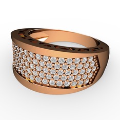 Hipnoz Yüzük - Swarovski 14 ayar rose altın yüzük #1togeh8