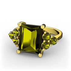 Peridot 18 ayar altın yüzük