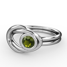 Düğüm Yüzük - Peridot 925 ayar gümüş yüzük #12z3qle