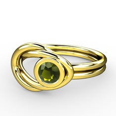 Peridot 8 ayar altın yüzük