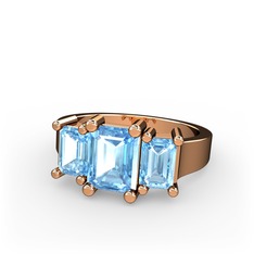 Arnia Yüzük - Akuamarin 8 ayar rose altın yüzük #1n6f4s6