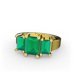 Arnia Yüzük - Kök zümrüt 18 ayar altın yüzük #1sruils