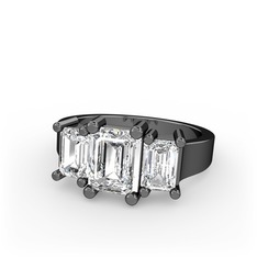 Arnia Yüzük - Swarovski 925 ayar siyah rodyum kaplama gümüş yüzük #1wxod5m