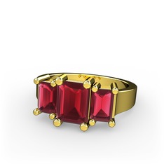 Kök yakut 14 ayar altın yüzük