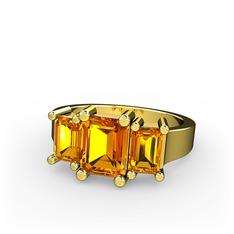 Arnia Yüzük - Sitrin 18 ayar altın yüzük #p53ju0