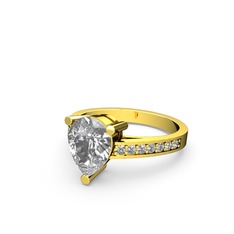 Beyaz zirkon 8 ayar altın yüzük