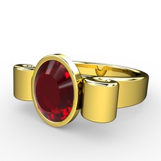 Garnet 925 ayar altın kaplama gümüş yüzük