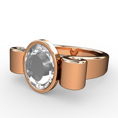 Swarovski 18 ayar rose altın yüzük