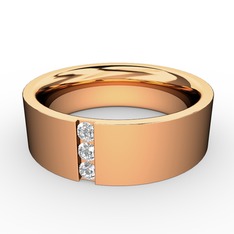Swarovski 14 ayar rose altın yüzük