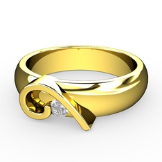 Bellissa Alyans - Swarovski 925 ayar altın kaplama gümüş yüzük #13itzfo