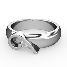 Bellissa Alyans - Beyaz zirkon 8 ayar beyaz altın yüzük #1nka6cn