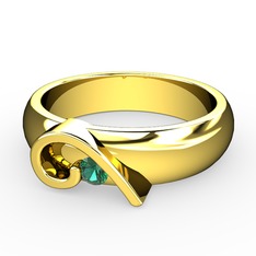 Bellissa Alyans - Yeşil kuvars 925 ayar altın kaplama gümüş yüzük #1rjcbco