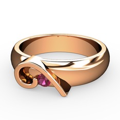 Rodolit garnet 8 ayar rose altın yüzük
