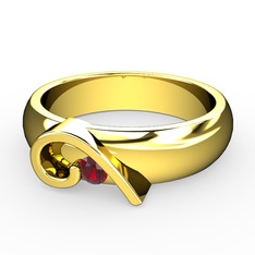 Garnet 18 ayar altın yüzük