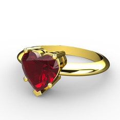 Garnet 14 ayar altın yüzük