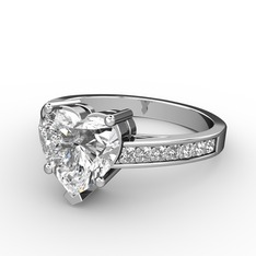 Lovie Kalp Tektaş Yüzük - Swarovski 18 ayar beyaz altın yüzük #guhs6y