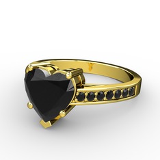 Siyah zirkon 14 ayar altın yüzük