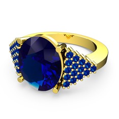 Bianna Yüzük - Lab safir 14 ayar altın yüzük #1gv3vr8