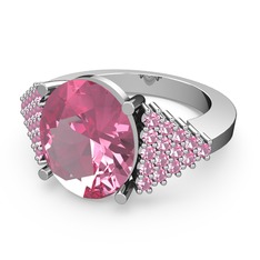 Bianna Yüzük - Pembe kuvars 925 ayar gümüş yüzük #1kwl45k